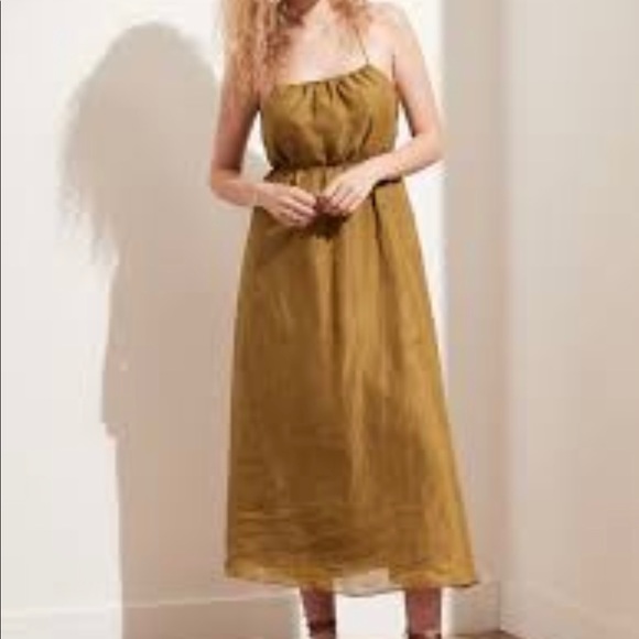 Brand NEW Banana Republic Ramie Gathered Maxi Dress , size XXS - Picture 1 of 7
